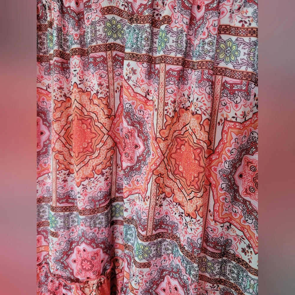 Rabbit Rabbit Rabbit Designs Geometric Pattern Maxi Dress Size 16 - Picture 10 of 10